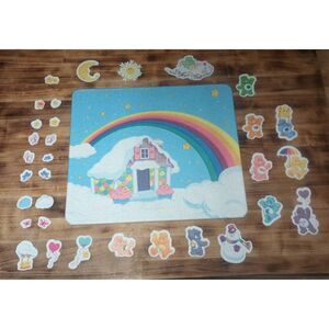 Care Bears Colorfelt Play Board 2005 Great condition vintage 32 Pc set colorform